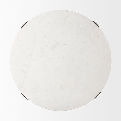 Mercana Atticus White Marble Top Coffee Table