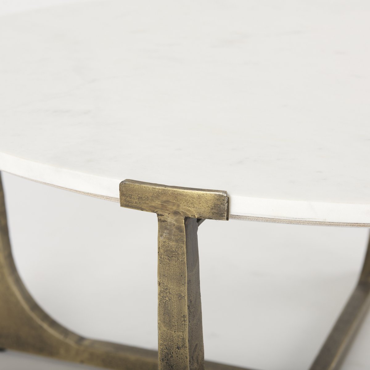 Mercana Atticus White Marble Top Coffee Table