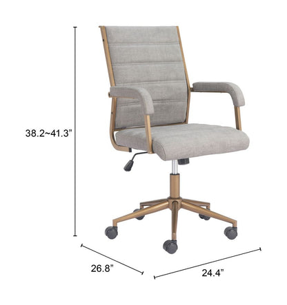 Zuo Modern Auction Faux Leather Office Chair