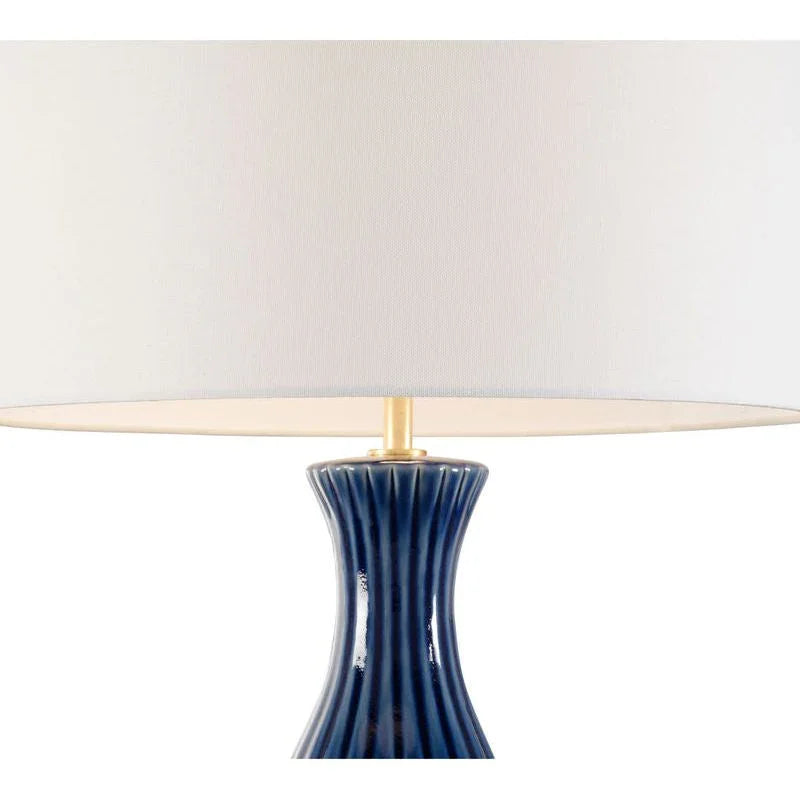 Chelsea House Augusta Blue Matte Finish Ceramic Table Lamp
