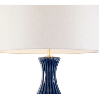 Chelsea House Augusta Blue Matte Finish Ceramic Table Lamp