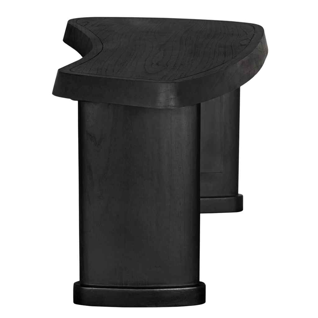 Augustus Four Drawers Black Desk