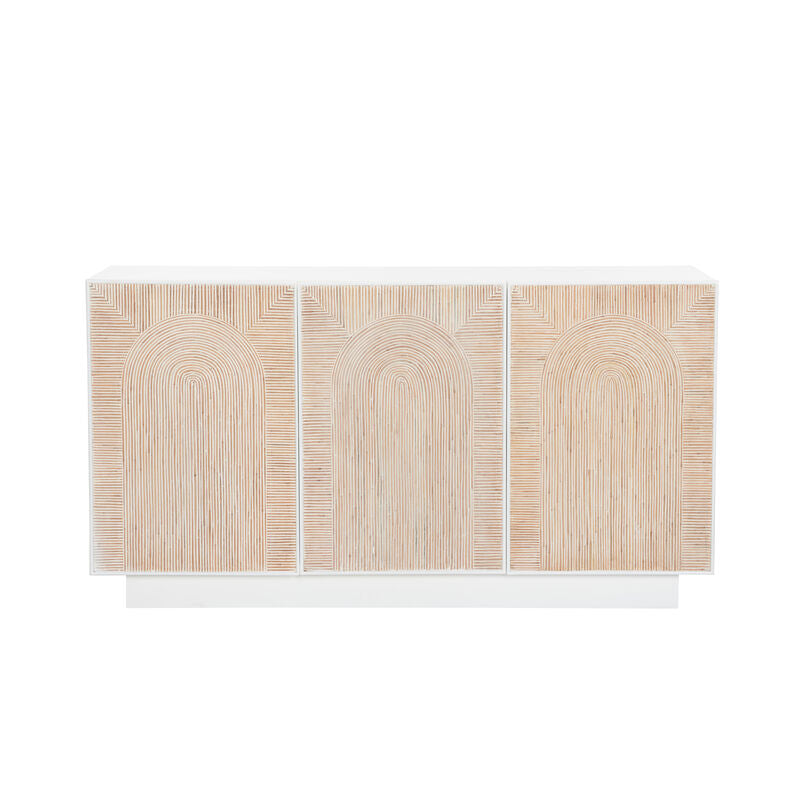 Wildwood Aura Arch Pattern White Sideboard