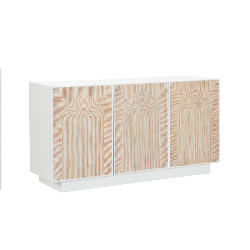 Wildwood Aura Arch Pattern White Sideboard