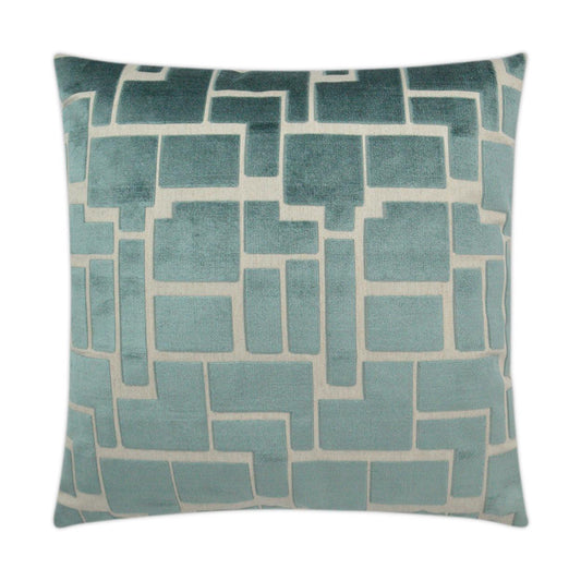 D.V. Kap Aura Mist Teal Throw Pillow With Insert
