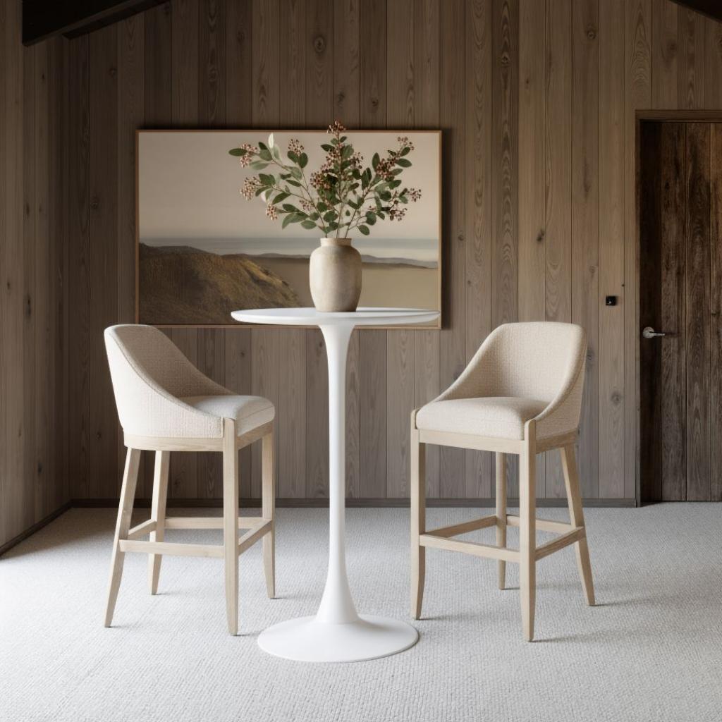 Auray Pedestal Round Bar Table