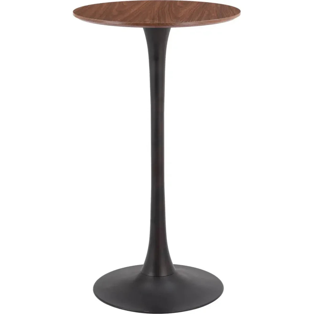 Auray Bar Table Brown with Pedestal Design - LOOMLAN - Zuo Modern - Bar Tables