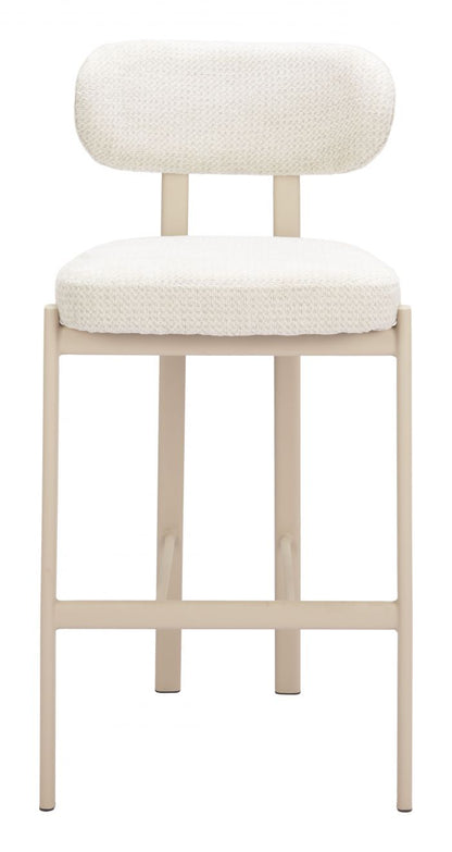 Zuo Modern Aurea Textured Fabric Barstool 2PC