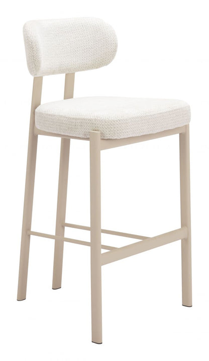 Zuo Modern Aurea Textured Fabric Barstool 2PC