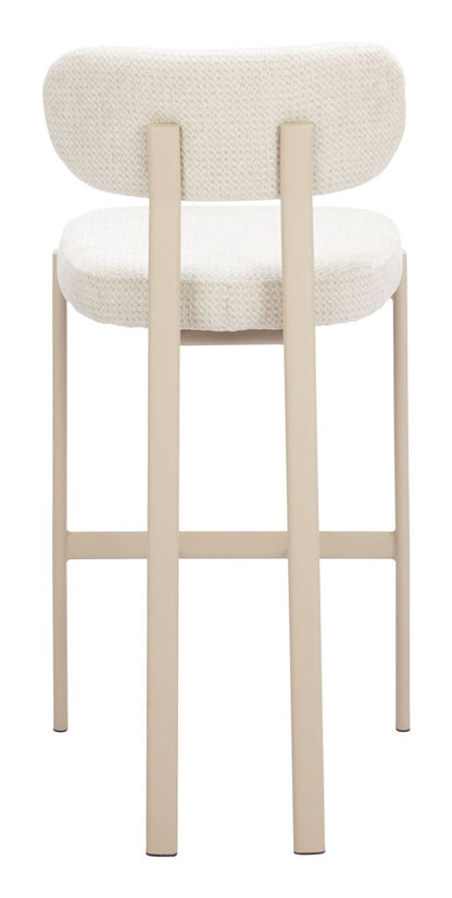 Zuo Modern Aurea Textured Fabric Barstool 2PC