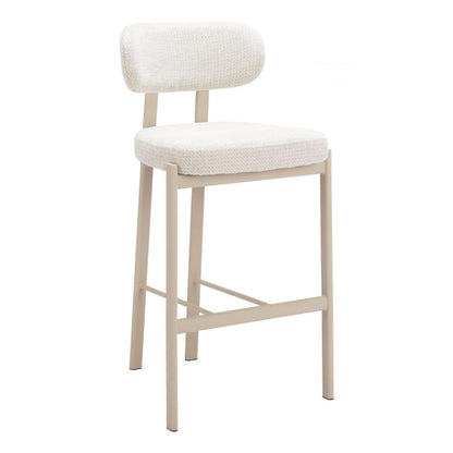 Zuo Modern Aurea Textured Fabric Barstool 2PC