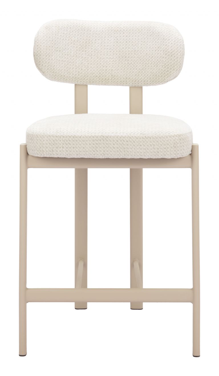 Zuo Modern Aurea Textured Fabric Counter Stool 2PC