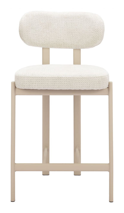 Zuo Modern Aurea Textured Fabric Counter Stool 2PC