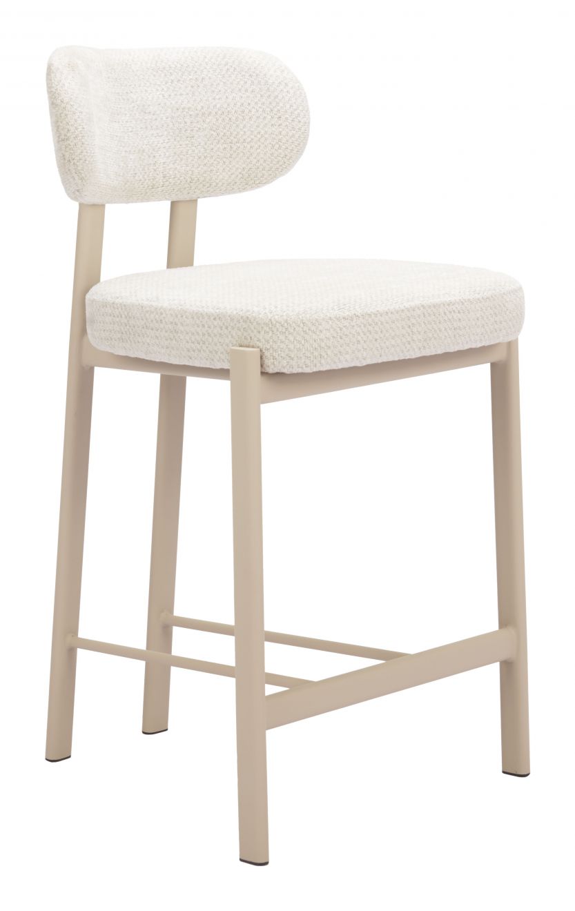Zuo Modern Aurea Textured Fabric Counter Stool 2PC