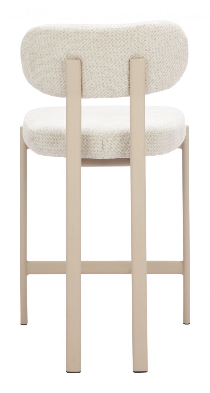 Zuo Modern Aurea Textured Fabric Counter Stool 2PC