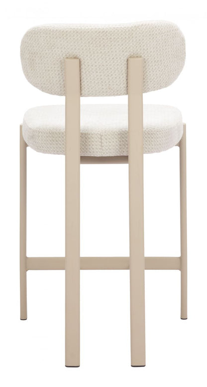 Zuo Modern Aurea Textured Fabric Counter Stool 2PC