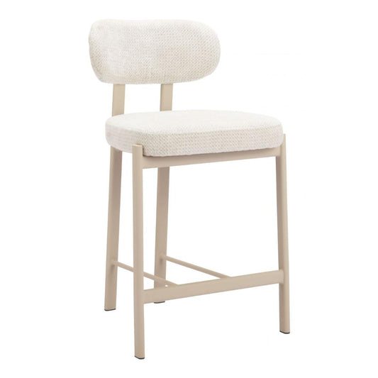 Zuo Modern Aurea Textured Fabric Counter Stool 2PC