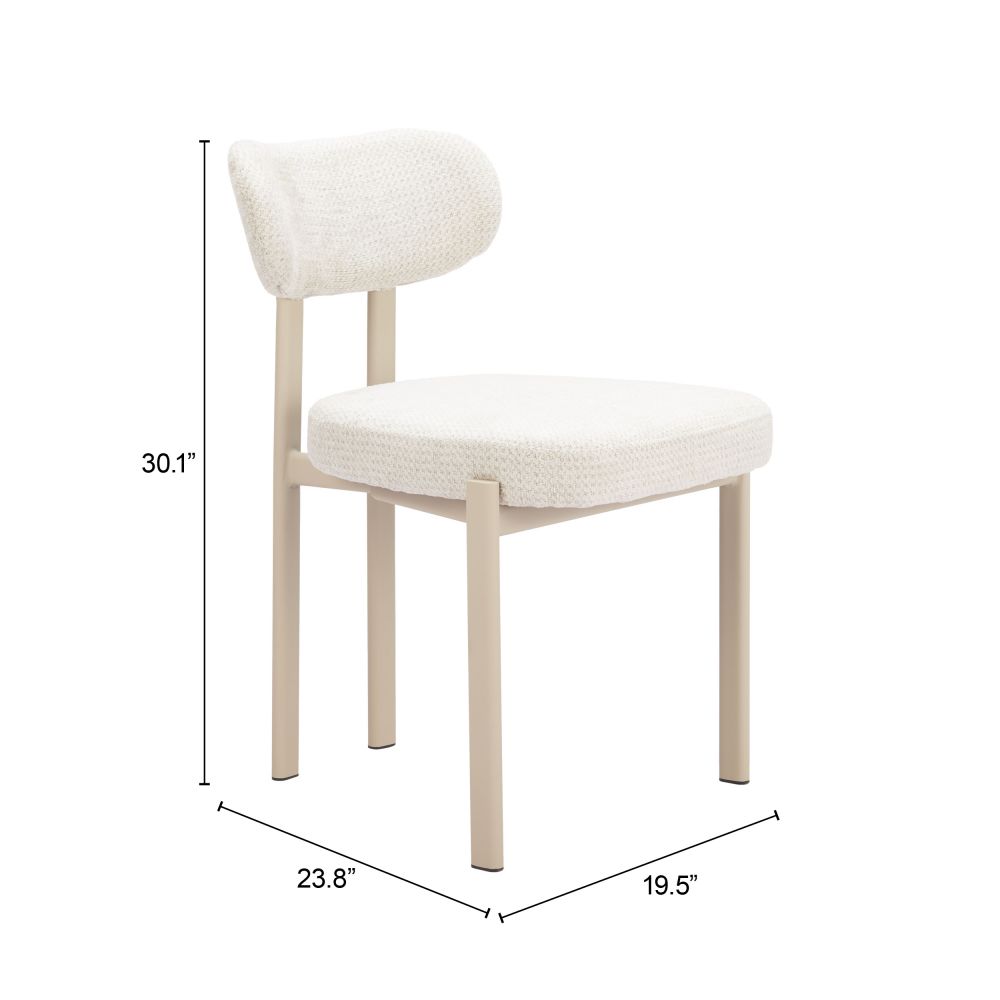 Zuo Modern Aurea Textured Fabric Dining Chair 4PC