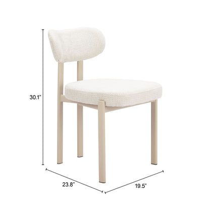 Zuo Modern Aurea Textured Fabric Dining Chair 4PC