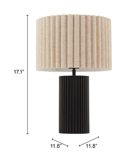 Zuo Modern Aurora Steel Black Table Lamp