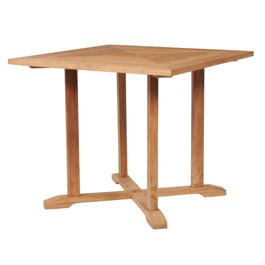 Avery Square Teak Outdoor Dining Table with Umbrella Hole-Outdoor Dining Tables-HiTeak-Sideboards and Things