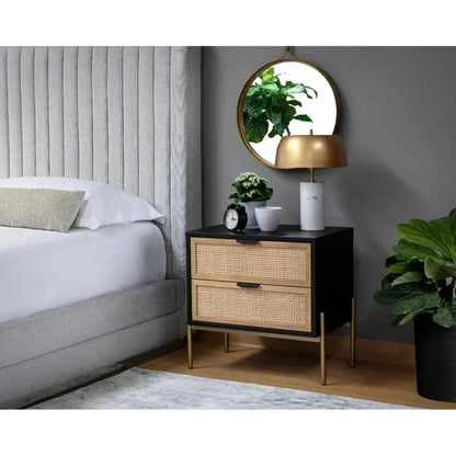 SUNPAN Avida Wooden Iron Nightstand