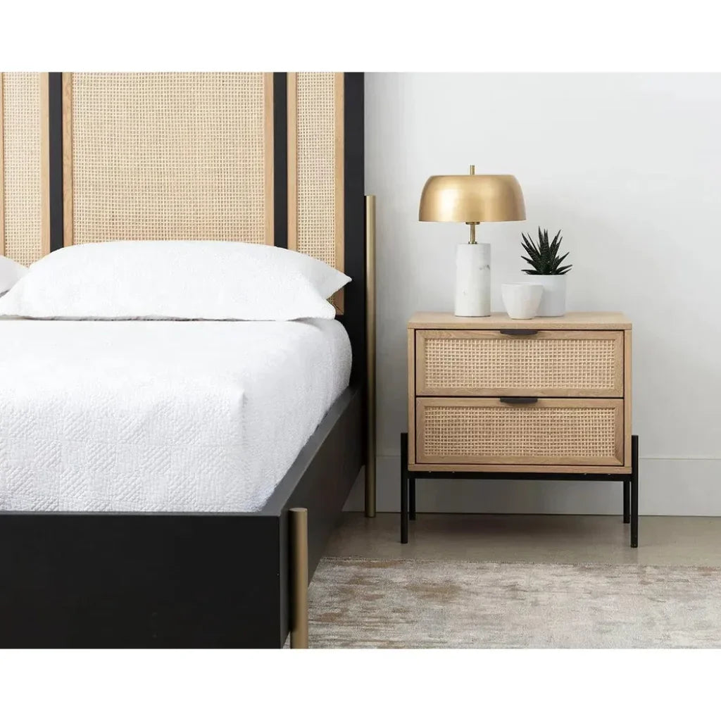 SUNPAN Avida Wooden Iron Nightstand