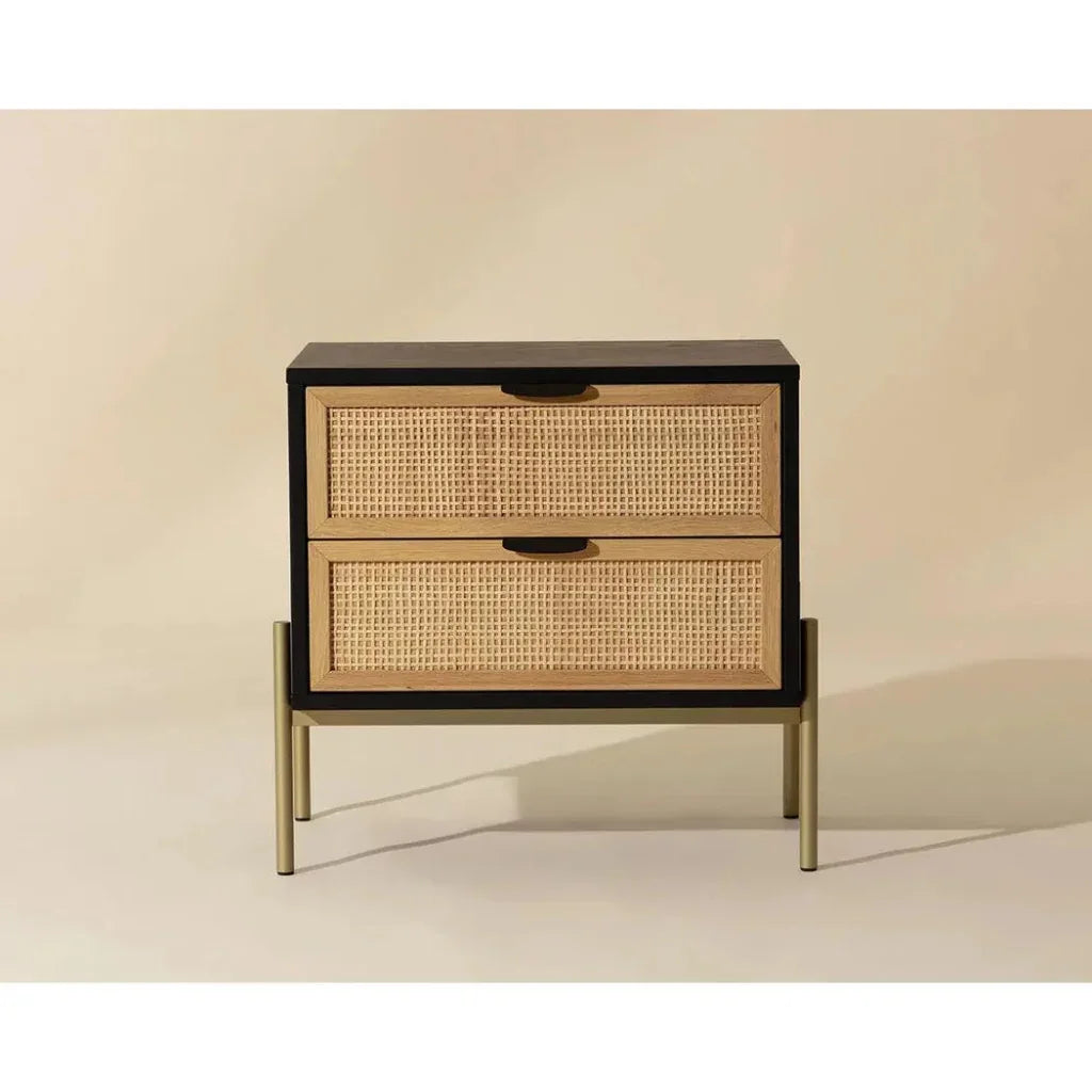 SUNPAN Avida Wooden Iron Nightstand