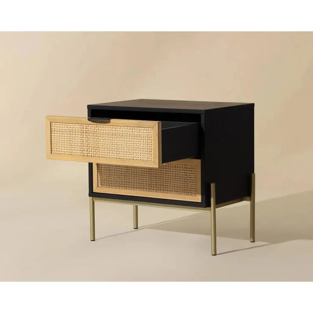 SUNPAN Avida Wooden Iron Nightstand