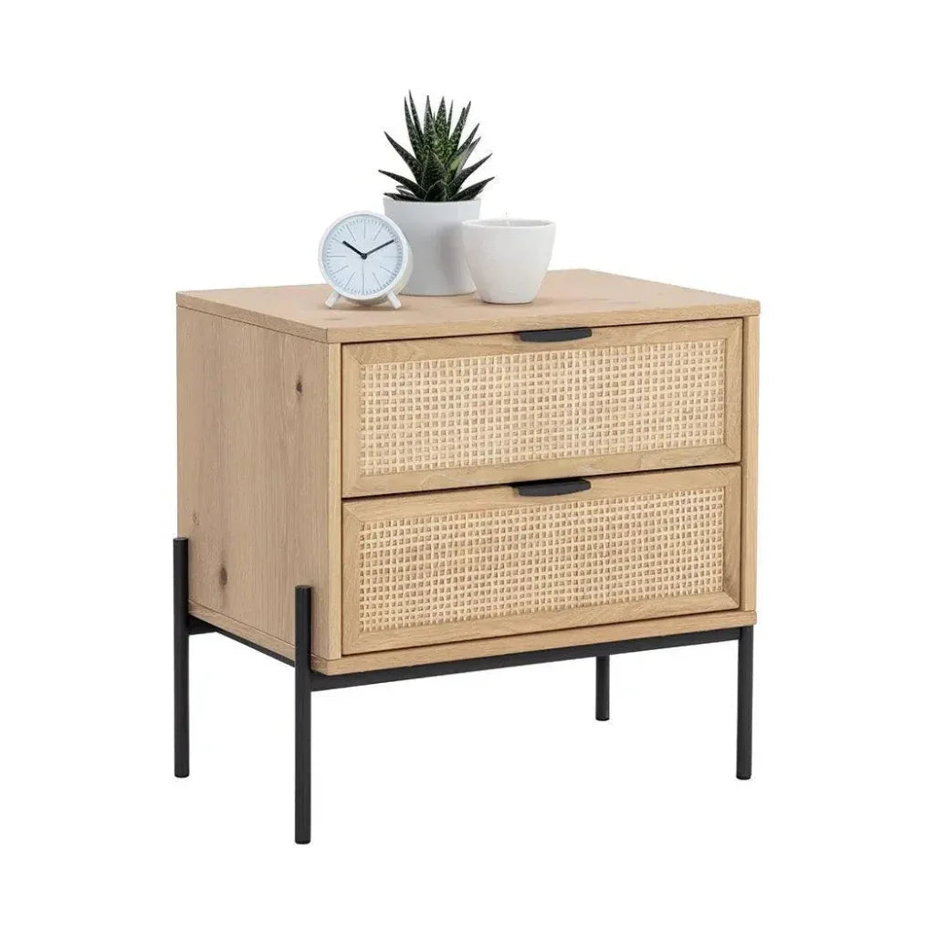SUNPAN Avida Wooden Iron Nightstand