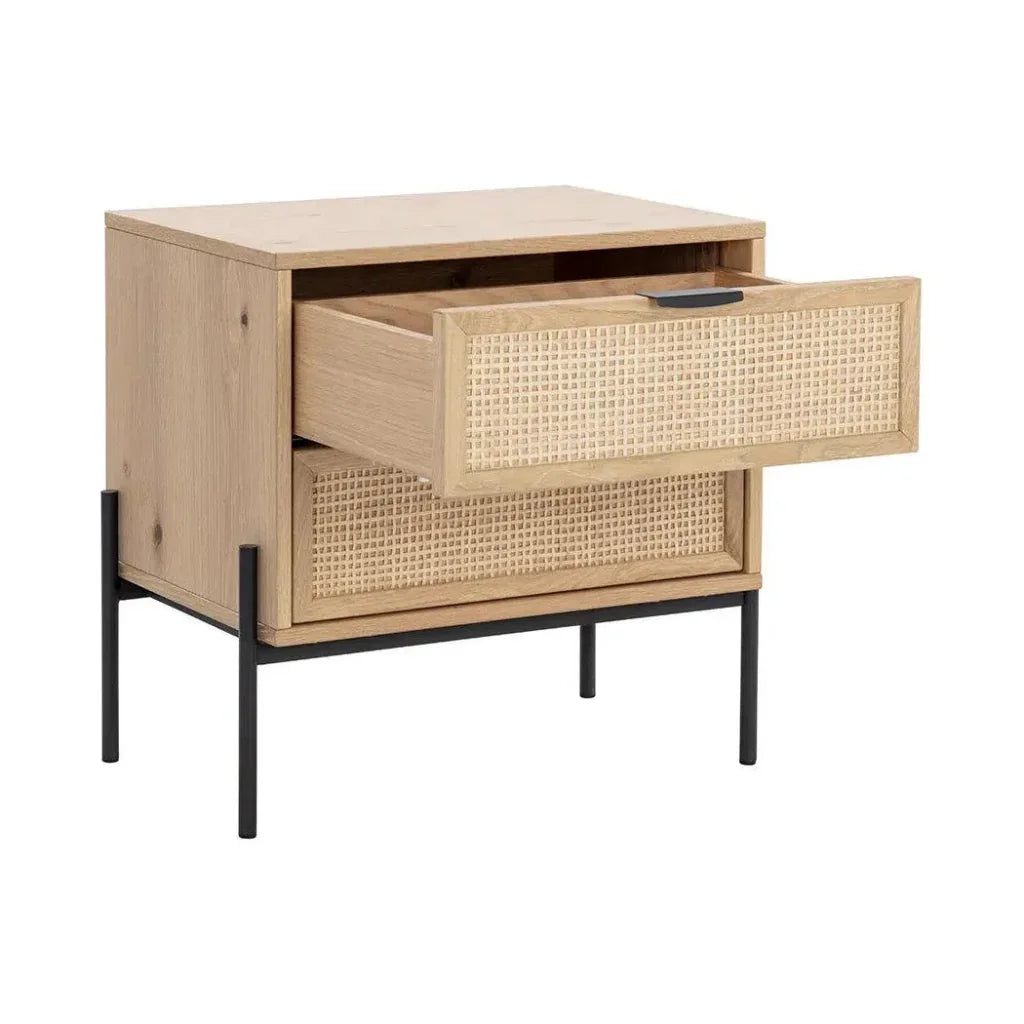 SUNPAN Avida Wooden Iron Nightstand