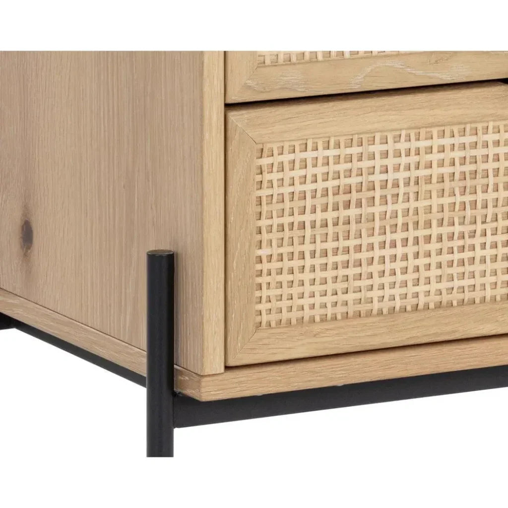 SUNPAN Avida Wooden Iron Nightstand