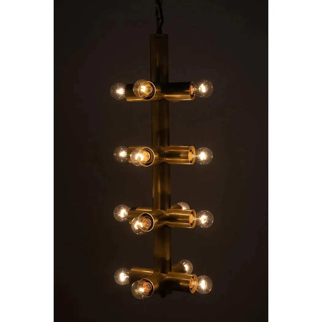 Axe Metal Chandelier With Brass Finish