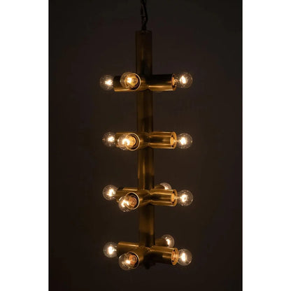 Axe Metal Chandelier With Brass Finish