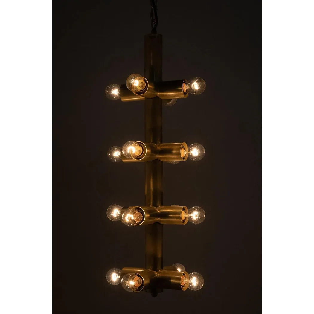 Axe Metal Chandelier With Brass Finish
