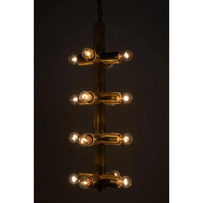 Axe Metal Chandelier With Brass Finish