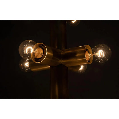 Axe Metal Chandelier With Brass Finish