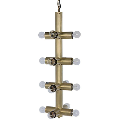 Axe Metal Chandelier With Brass Finish