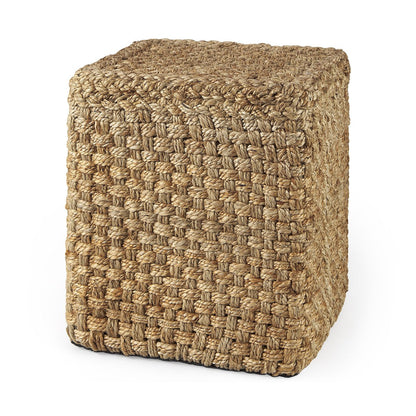 Mercana Aylin Brown Jute Pouf