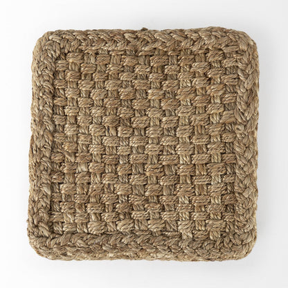 Mercana Aylin Brown Jute Pouf