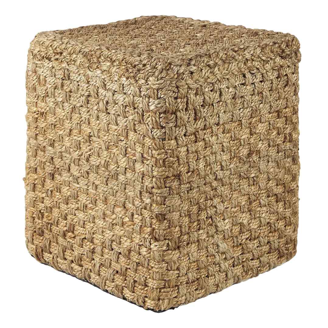 Mercana Aylin Brown Jute Pouf