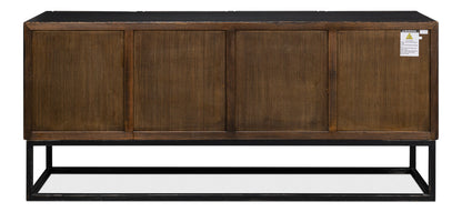 Aztec Black Sideboard Black Buffet for Dining Room-Sideboards-Sarreid-LOOMLAN