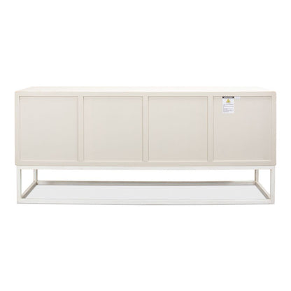 Aztec White Sideboard Black Buffet for Dining Room-Sideboards-Sarreid-LOOMLAN