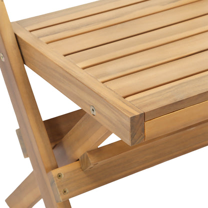 LH Home Balcony Wooden Foldable Outdoor Bistro Set