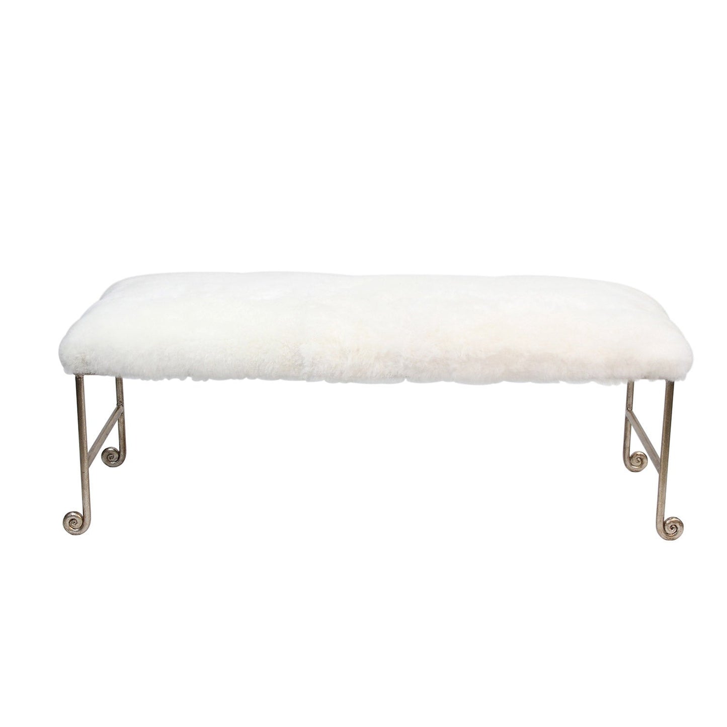 Peninsula Home Justin Alpaca Fur Top Bedroom Bench