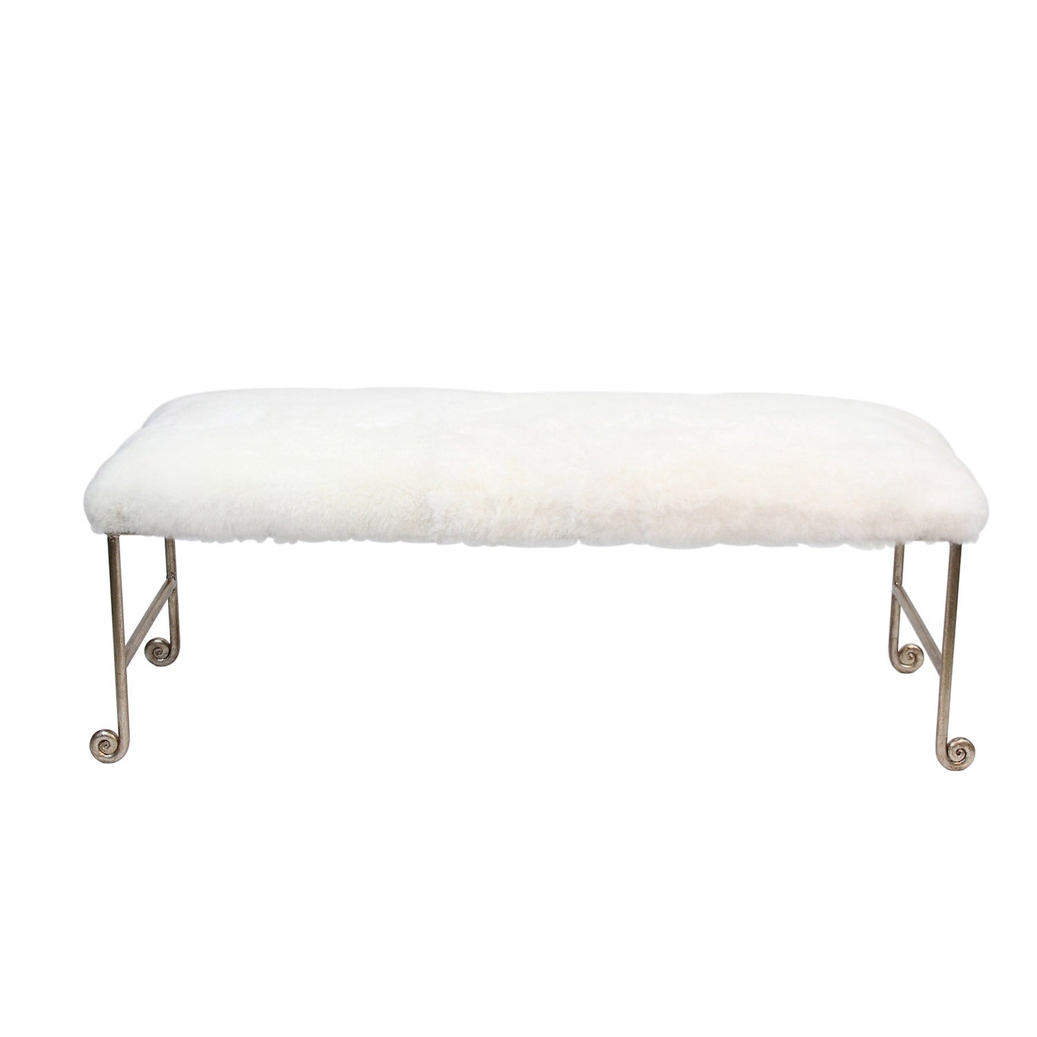 Peninsula Home Justin Alpaca Fur Top Bedroom Bench