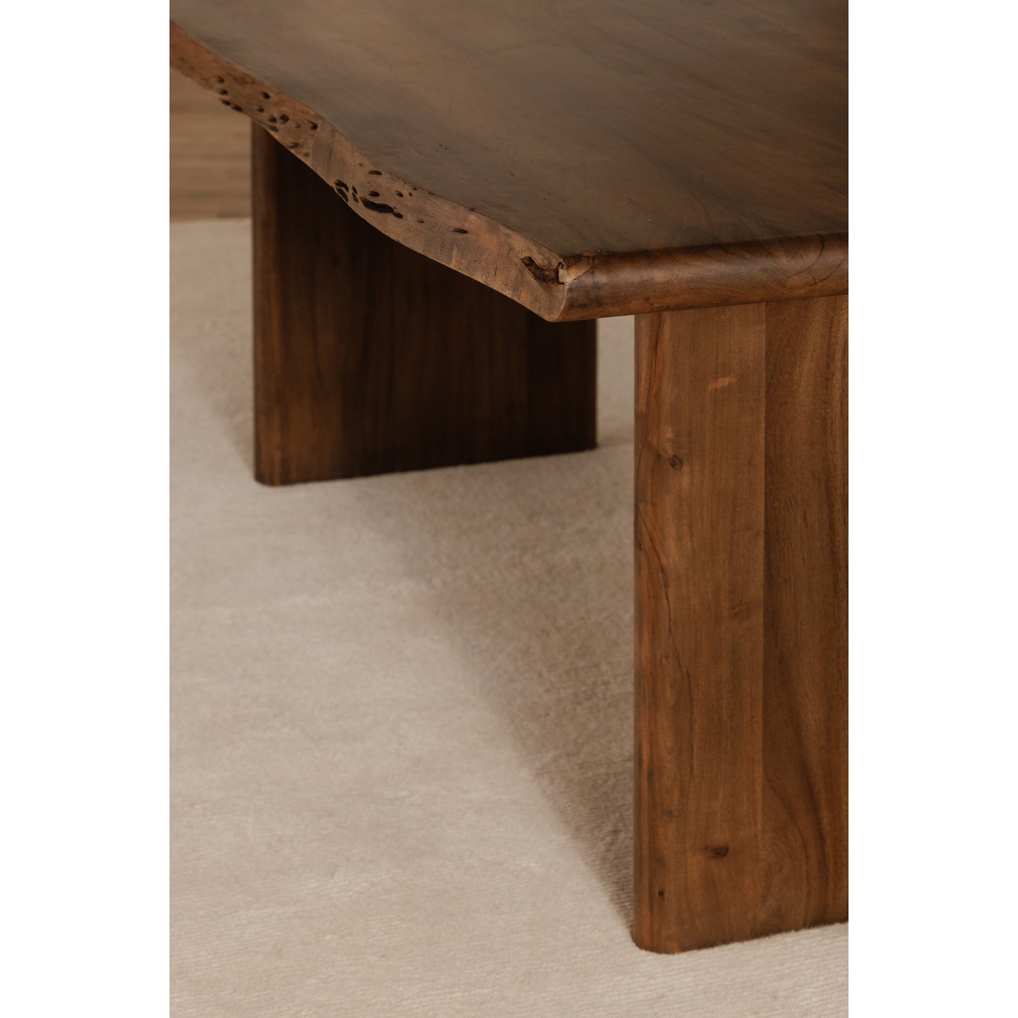 Lila Brown Acacia Wood Dining Table