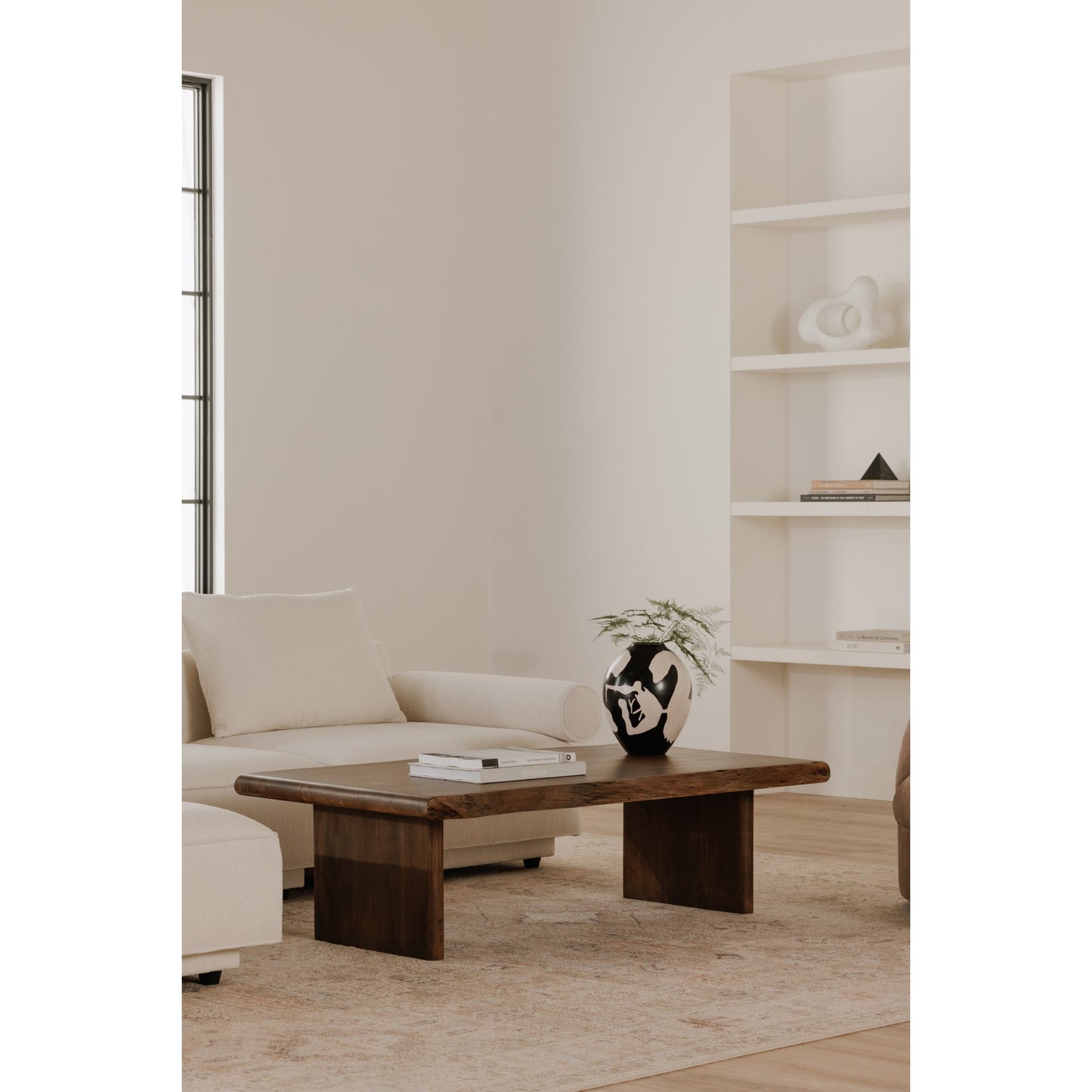 Lila Brown Acacia Wood Design Coffee Table