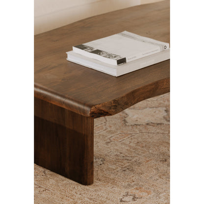 Lila Brown Acacia Wood Design Coffee Table