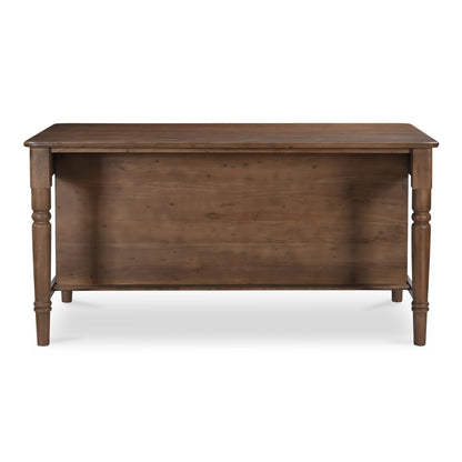 Russet Kitchen Island Brown Acacia Wood Counter Table